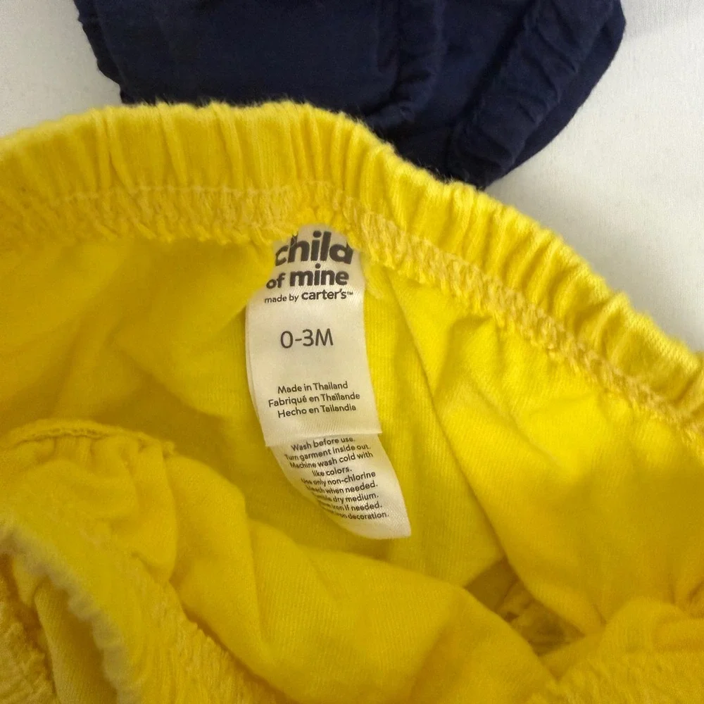 Koala Kids Carters Baby Diaper Covers Bloomers Lot of 8 0-3M Blue Yellow White